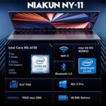 NIAKUN Laptop, Window 11 Pro Laptop Computer 2026, 15.6 Inch Lap Top, 16GB RAM 256GB SSD PC, M3-6Y30 Processor, FHD Display, WIFI5, BT4.2, Webcam, Office 365 for Business, School, Work, Student, Gray - Image 2