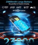 8849 Tank 2 Pro Phone, Rugged Android Smartphone with 23800mAh Big Battery | 6.79’’, Built-in Projector, Android 15, 512GB Unlocked 4G Heavy Duty Cell Phone OTG for Construction Survey Outdoor Camping - Image 3