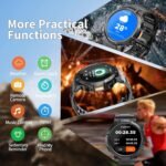 Smart Watches for Men (Answer/Make Call), 1.53" HD Military Smartwatch, 50+ Days Extra-Long Battery Life Fitness Tracker, Flashlight/110+Sports/Heart Rate/Sleep Monitor/IP68 Waterproof Android iOS - Image 8