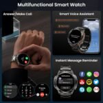 KOSPET Tank T3 Ultra 2 GPS Smart Watch for Men, Extra-Long Battery, Full Stainless Steel Body Rugged Smartwatch with Bluetooth Calling, Pressure&Altitude&Compass, 1.43" AMOLED Display(2 Bands) - Image 7
