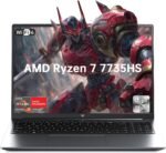 Gaming Laptop with Ryzen 7 7735HS (up to 4.75GHz),16GB DDR5 512GB NVMe SSD | 16 inch Laptop with AMD Radeon 680M,Backlit KB,Windows 11,1920x1200 FHD,WiFi 6,HDMI2.0.Full Function Type-C