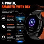 Smart Watch for Men with GPS, 1.46" AI Smartwatch, BT Call/Text Reply, Heart Rate/Sleep Monitor/Health Analysis, 100+ Sports Modes, 5ATM Waterproof Fitness Tracker for Android iOS – 2 Bands - Image 5