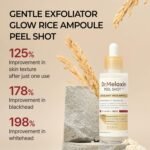 Dr.Melaxin Peel Shot Glow White Rice Peeling Ampoule with Rice Extract & AHA BHA, Brightening & Gentle Exfoliating Serum for Sebum Control, Niacinamide & Hyaluronic Acid, Korean Skincare, 2.71 fl.oz - Image 2