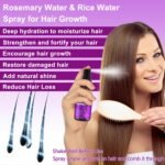 Rosemary Oil Hair Growth Serum W/Rosemary Water & Rice Water Spray Hair Growth,Biotin Castor Oil Argan Oil Caffeine Keratin Reduce Hair Loss,Restore Dry Damaged Hair Regrowth Treatments for Women Men - Image 5