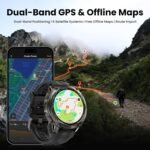 KOSPET Tank T4 Rugged Smart Watch for Men, GPS & Offline Maps, Full Stainless Steel, 10ATM Waterproof 45m Freediving, 180+ Sports Modes, 15-Day Battery, Bluetooth Calls, Heart Rate & Sleep Monitor - Image 4
