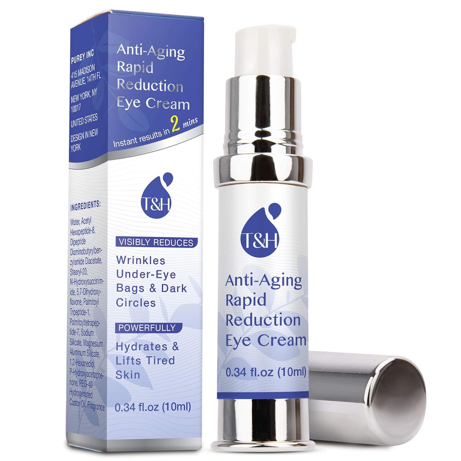 81o2ioLwLxL._SL1500_.jpg TEREZ & HONOR Anti-Aging Rapid Reduction Under-Eye Cream, Visibly and Instantly Reduces Wrinkles, Dark Circles and Eye Bags in 120 Seconds, Hydrates & Lifts Skin Rapid - Image 1