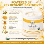 BeeFriendly® Organic Face and Eye Cream, All In One 2 oz | USDA Certified Organic, All In One Natural Face, Eye, Neck, Decollete Cream, Reduces Wrinkles & Lines - Image 4