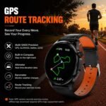 Smart Watch for Men with GPS, 1.46" AI Smartwatch, BT Call/Text Reply, Heart Rate/Sleep Monitor/Health Analysis, 100+ Sports Modes, 5ATM Waterproof Fitness Tracker for Android iOS – 2 Bands - Image 2