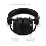 Marshall Milton A.N.C. Wireless On-Ear Headphones - Adaptive Noise Cancellation | 80 Hr Playtime | Microphone for Calls | Durable & Foldable Design for Travel | Spatial Audio - Black - Image 7