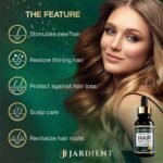 Jardient Minoxidil 5% Serum for Men and Women: Hair Growth Oil with Monoxide, Biotin, Beard Growth Kit - Minoxidil Serum - 1 Fl Oz - Prevent Hair Loss, Regrowth Treatment - Image 3