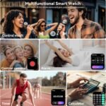 Smart Watch for Men Women, 1.83" HD Touch Screen Smartwatch with Bluetooth Call, IP68 Waterproof, 130+ Sport Modes Fitness Tracker Heart Rate Sleep Monitor Pedometer, Compatible with Android iPhone - Image 6
