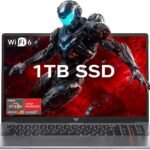 KAIGERR Gaming Laptop, 1TB NVMe SSD 16GB RAM Laptop Computer with AMD Ryzen 7 5825U(8C/16T, Up to 4.5GHz), 15.6inch Windows 11 Laptop, Radeon RX Vega 8 Graphics,WiFi 6 for Creative & Business