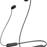 Sony WI-C100 Wireless in-Ear Bluetooth Headphones with Built-in Mic, Black | Up to 25 Hrs of Battery, Clear Hands-Free Calling, Easy Button Operation, Flexible Neckband, IPX4 Water Resistant