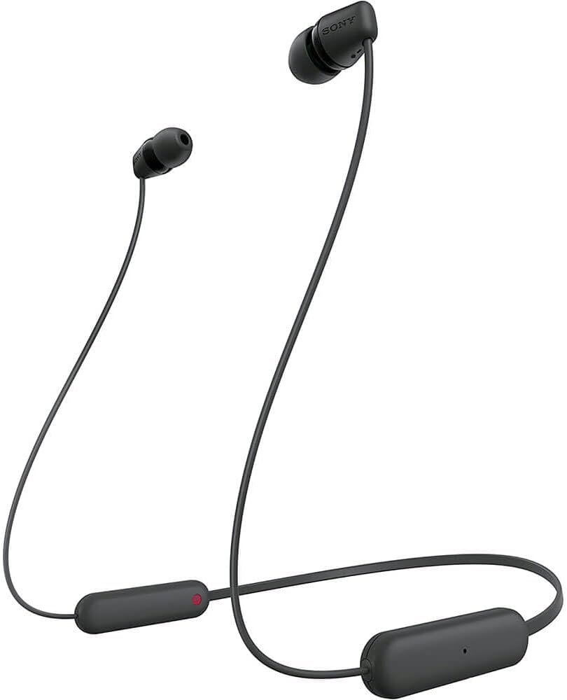 41d2o4QXPfL._AC_SL1000_.jpg Sony WI-C100 Wireless in-Ear Bluetooth Headphones with Built-in Mic, Black | Up to 25 Hrs of Battery, Clear Hands-Free Calling, Easy Button Operation, Flexible Neckband, IPX4 Water Resistant - Image 1