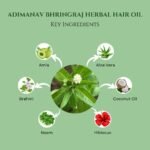 Adivasi Bhringraj Herbal Hair Oil - For Stronger, Longer And Thicker Hair Hair Oil (100ml) Pack 5 - Image 2