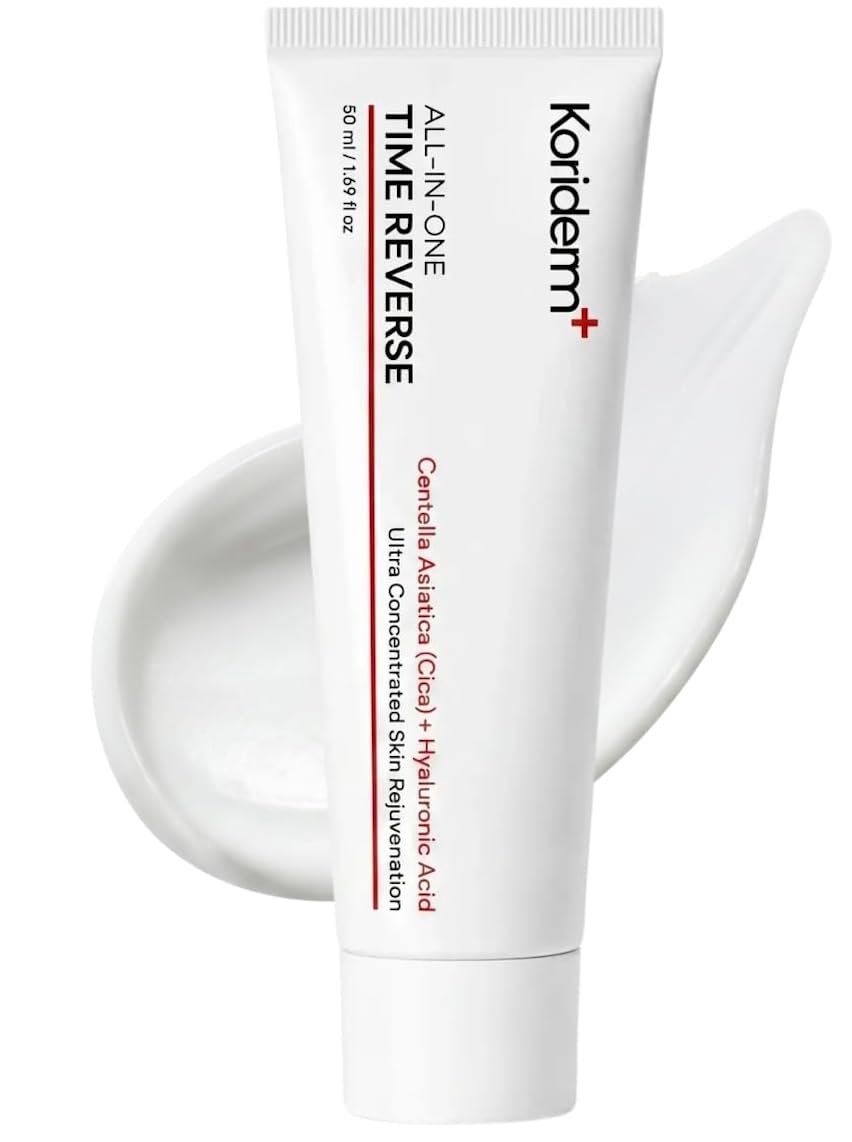 51aK2nuiz5L._SL1142_.jpg Time Reverse Cream, Korean Skin Care Face Moisturizer, 1.69 Fl Oz | Korean Skin Care Cream with Centella Asiatica, Collagen and Hyaluronic Acid in One Tube, Deep Hydration, Fast Absorption - Image 1