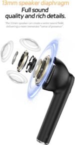Wireless Earbuds with Big Bass, 20H Playtime, Bluetooth 5.3 Light Weight in Ear Headphones, Premium Sound Bass Ear Buds with Charging Case - Image 3