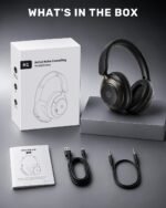 Boean Active Noise Cancelling Headphones, Bluetooth 6.0 Wireless Over Ear Headphones with 120H Playtime, 360° Spatial Audio & 5 ENC Mics, Soft Memory Foam, Transparency Mode for Office Travel Gaming - Image 9
