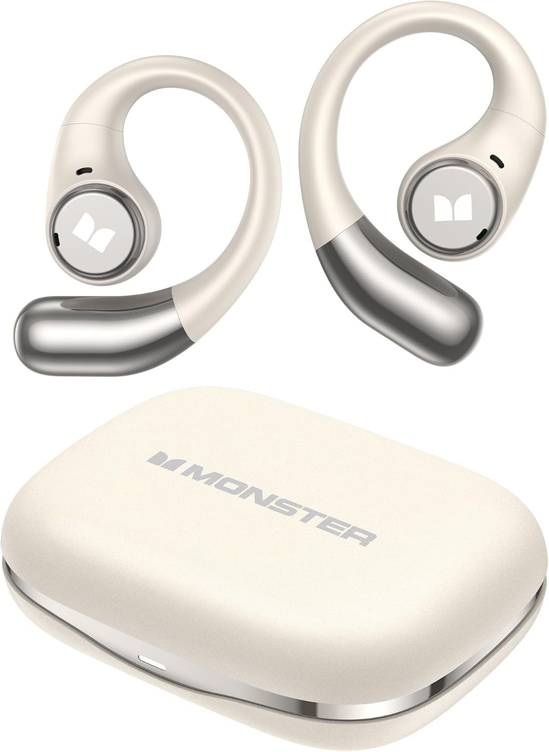 6124kezmVnL._AC_SL1500_.jpg Monster Open Ear AC336 Headphones, Bluetooth 6.0 Wireless Earbuds with Stereo Sound, ENC Clear Call, 21H Playtime, Type-C Charging, Touch Control, IPX6 Waterproof Open Ear Earbuds for Sports - Image 1