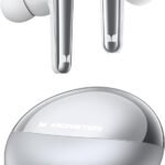 Monster N-Lite 203 AirLinks Wireless Earbuds, Bluetooth 5.3 Headphones HiFi Stereo, Wireless Earphones with 30H Playback, Type-C Charging, HD Clear Call, Touch Control, IPX6 in-Ear Earbuds, Silver