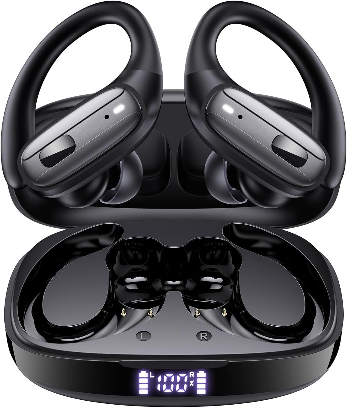 618-PajyKL._AC_SL1500_.jpg Wireless Earbuds with Ear Hooks, Running Headphones, Ear Buds for Sports - Image 1