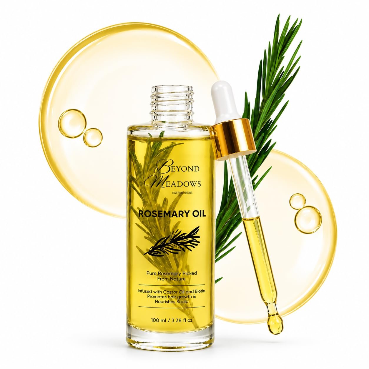 61AEtoy1qSL._SL1254_.jpg Organic Rosemary Oil for Hair Growth – Infused with Biotin, Castor Oil & Peppermint for Healthier Hair & Stronger Roots, Split Ends & Dry Scalp Treatment - with Dropper (3.38 fl oz) - Image 1