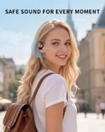 Active Noise Cancelling Ear Buds Wireless Earbuds 90H Playtime Bluetooth Headphones Stereo Bass Over-Ear Hooks Earphones with Power Display Case IPX7 Waterproof Headset for Workout/Running, Black - Image 9