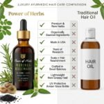 Herbal Hair Growth Oil for Healthy Hair & Scalp,Made in USA,2 fl oz | Rosemary, Moringa, Amla, Bhringaraj & More | With Biotin & Vitamin E | Organic Ingredients | Reduce Hair Fall & Thinning - Image 7