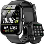 Smart Watch with Alexa Built-in 2026 Fitness Tracker 1.83" HD Bluetooth Calls and Notifications Heart Rate Sleep Monitor Fitness Watch IP68 Waterproof with 120+ Sport Modes for iPhone Android (Black)