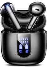 Wireless Earbuds, Bluetooth5.4 Headphones with Deep Bass Stereo, 48H Playback Ear Buds with LED Power Display, Lightweight, IPX7, in-Ear Earphones with Mic for iPhone/Android, Pad
