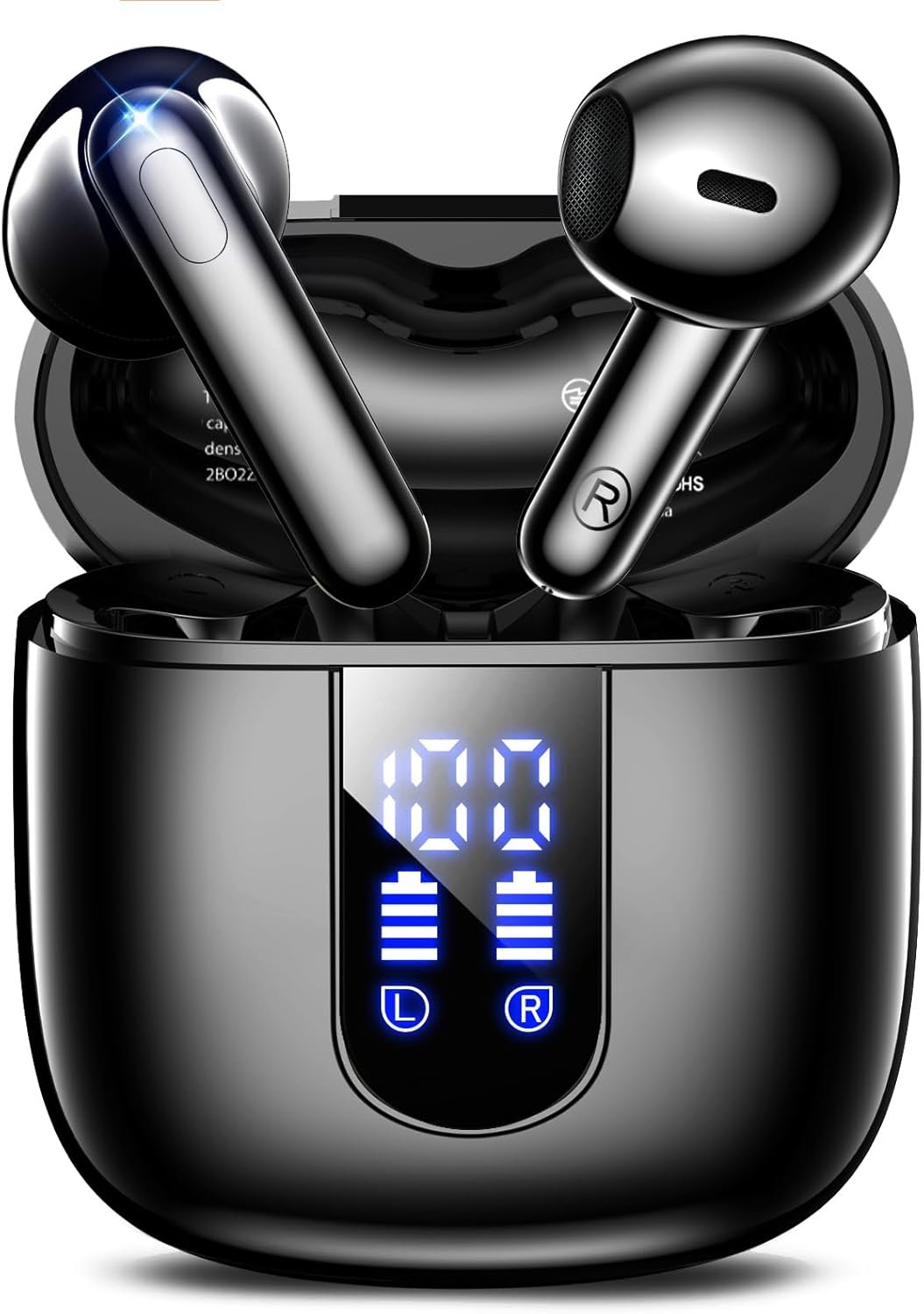 61IhinntmL._AC_SL1500_.jpg Wireless Earbuds, Bluetooth5.4 Headphones with Deep Bass Stereo, 48H Playback Ear Buds with LED Power Display, Lightweight, IPX7, in-Ear Earphones with Mic for iPhone/Android, Pad - Image 1