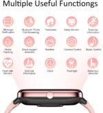 Smartwatch for Women - Call, Fitness Tracker, Heart Rate & Sleep Monitor, 1.69" Touch Screen, Waterproof - For Android & iPhone, Pink - Image 5