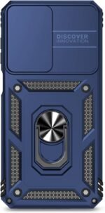 for Samsung Galaxy A26 5G Case with Camera Lens Cover HD Screen Protector, Dual Layer Military-Grade Drop Tested Magnetic Ring Holder Kickstand Protective Phone Case for Samsung Galaxy A26 5G (Navy) - Image 9