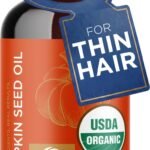 Maple Holistics Pumpkin Seed Oil Organic Certified - 100% Pure Organic Pumpkin Seed Oil for Hair and Anti Aging Face Oil - USDA Organic for Dry Hair and Volume - Virgin Cold Pressed & Unrefined (4oz)