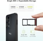 NUU X10 5G Unlocked Smartphone, Android 16, 128GB, All Carriers, Black - Image 6