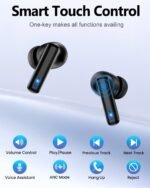 ZIUTY Wireless Earbuds, ANC ENC Noise Cancelling Ear Buds with Touch Screen | 40H Stereo Deep Bass, Bluetooth Headphones with Transparency Mode, IPX7 Waterproof, Clear Calls, 5 EQ for iOS Andoid,Obsidian - Image 9