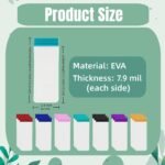 21 Pack Clear EVA Reusable Resealable Travel Protein Powder Bags | 2.4x6.1 inch, 7 Colors Mixed, Fitness Supplement Packets, Daily Portion Storage, for Gym Workout Outdoor Hiking on-the-go - Image 2
