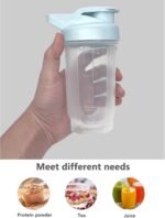 Shaker Bottle Protein Shakes Cup and 10-Ounce/300ML Shaker-Bottle with Whisk Balls, Protein Shaker- Bottles Set, Non-BPA plastic(Bule+Purple(2PCS)) - Image 4
