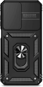 for Samsung Galaxy A17 / Galaxy A26 5G Case, with Slide Camera Cover HD Screen Protector [Military Grade Drop Tested] Ring Holder Kickstand Protective Phone Case for Samsung Galaxy A17, Black - Image 9