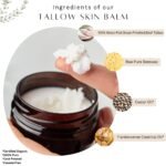 Untamed Organics Beef Tallow Balm for Skin & Face with Castor Oil & Frankincense - 100% Grass-Fed Tallow Face & Body Moisturizer for Dry Sensitive Skin - 2 oz - Image 5