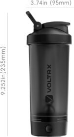 VOLTRX Protein Shaker Bottle, Merger USB C Rechargeable Electric Protein Shake Mixer, Shaker Cups for Protein Shakes and Meal Replacement Shakes, BPA Free, 24oz - Image 2
