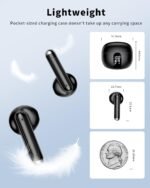Wireless Earbuds, 2026 Bluetooth 5.4 Headphones Bass Stereo Ear Buds with Noise Cancelling Mic, LED Display in Ear Earphones 50H Playtime Ear Buds, IP7 Waterproof for Laptop Pad Phones Soft Black - Image 6