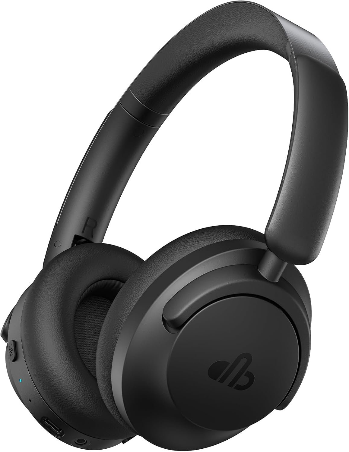 61uYS4lWu3L._AC_SL1500_.jpg Hybrid Active Noise Cancelling Headphones, Over-Ear Bluetooth Headphone with Hi-Res Audio, 90H Playtime, Deep Bass, Transparency Mode, Foldable Comfort Cups, Graduation Gifts for Travel Office - Black - Image 1