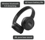 JBL Tune 510BT: Wireless On-Ear Headphones with Purebass Sound - Black - Image 3