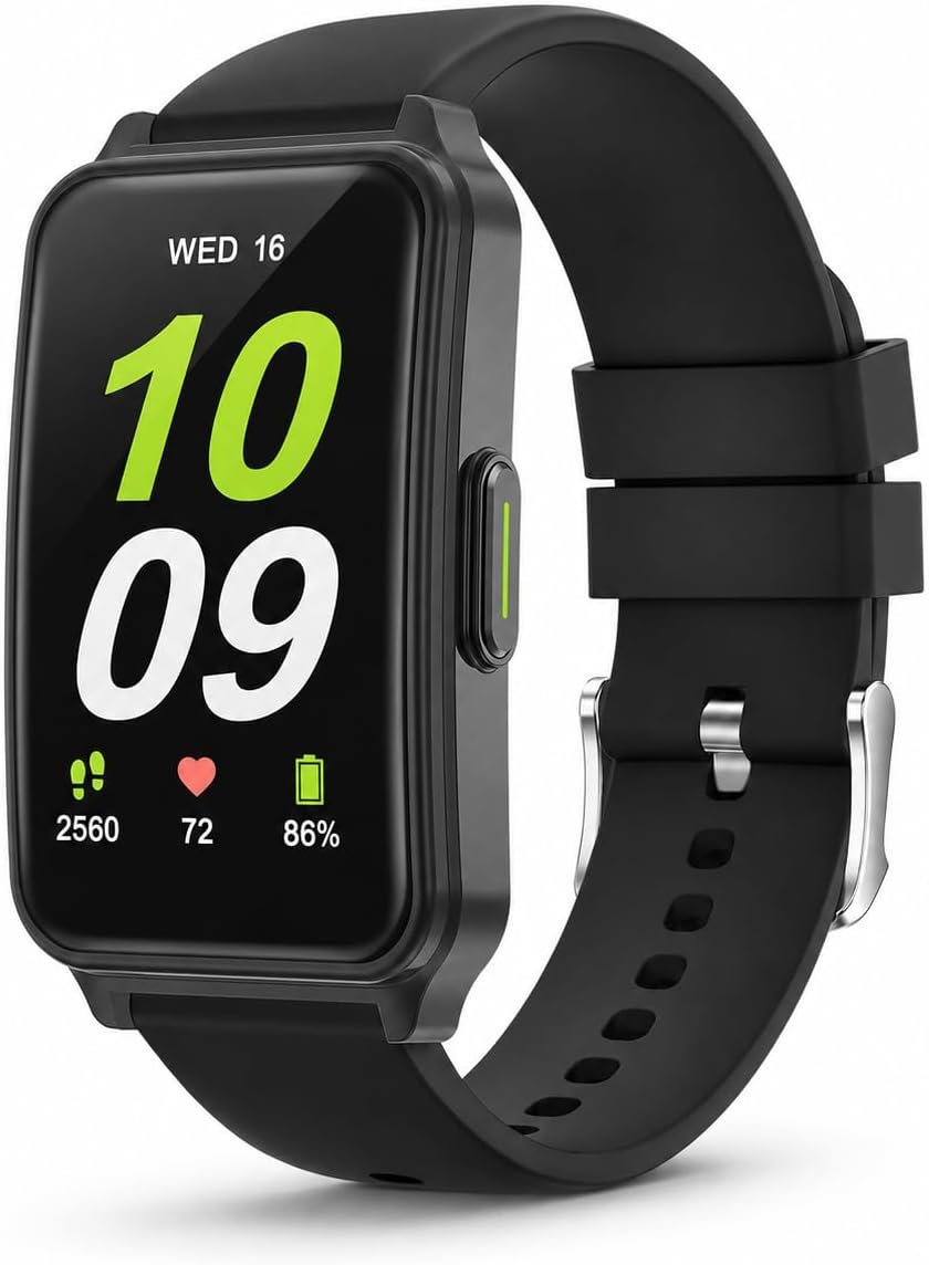 61zbpRip2LL._AC_SL1254_.jpg Fitness Tracker (Answer/Make Call),Smart Watch 24/7 Heart Rate Spo2 Blood Oxygen Monitor Sleep Tracker, 120 Sports Modes Pedometer Calorie Step Tracker, Waterproof Activity Tracker for Women Men Black - Image 1