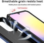 for Samsung Galaxy A26 5G Case with Camera Lens Cover HD Screen Protector, Dual Layer Military-Grade Drop Tested Magnetic Ring Holder Kickstand Protective Phone Case for Samsung Galaxy A26 5G (Navy) - Image 8