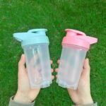 Shaker Bottle Protein Shakes Cup and 10-Ounce/300ML Shaker-Bottle with Whisk Balls, Protein Shaker- Bottles Set, Non-BPA plastic(Bule+Purple(2PCS)) - Image 6