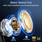 Wireless Earbuds, Bluetooth5.4 Headphones with Deep Bass Stereo, 48H Playback Ear Buds with LED Power Display, Lightweight, IPX7, in-Ear Earphones with Mic for iPhone/Android, Pad - Image 2