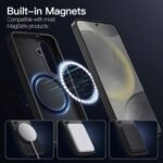 JETech Magnetic Case for Samsung Galaxy S24, Black | Compatible with MagSafe, Translucent Matte Back, Shockproof Protection - Image 3
