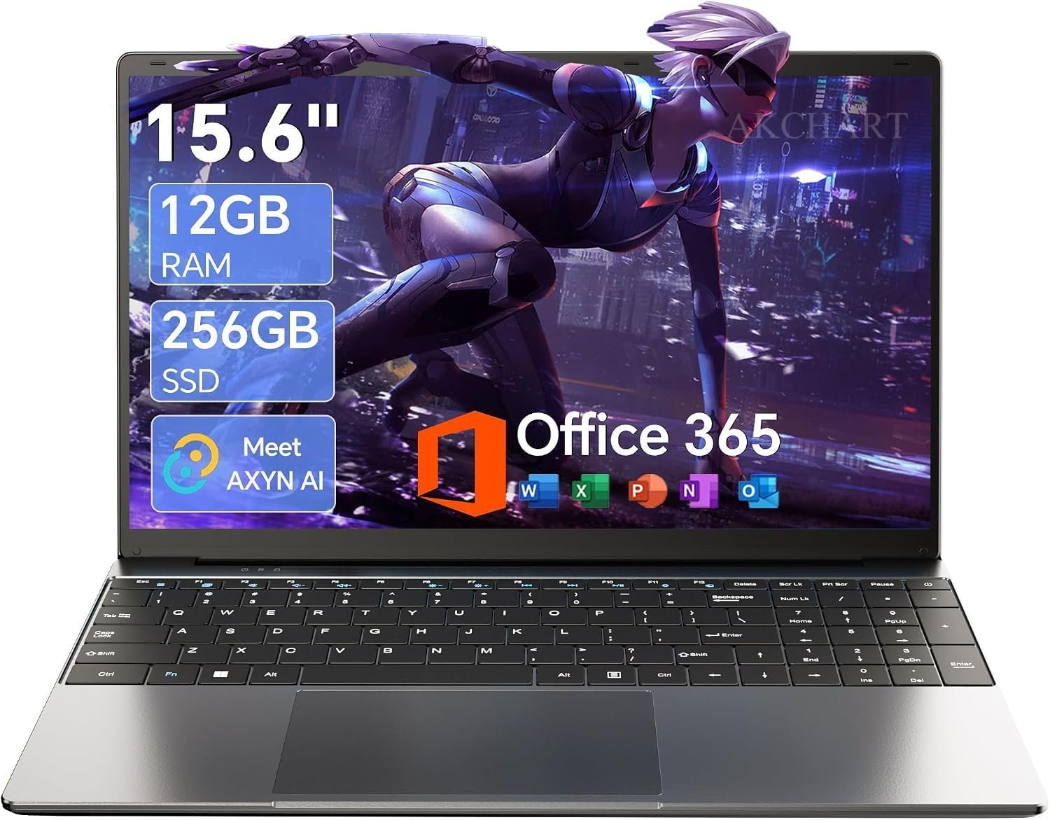 714TSHAAQrL._AC_SL1500_.jpg 15.6'' AI Laptop with Office 365 12GB RAM 256GB SSD Win 11 Laptops - Image 1